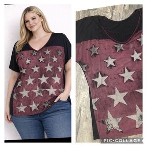 Skinny Minnie patriotic top